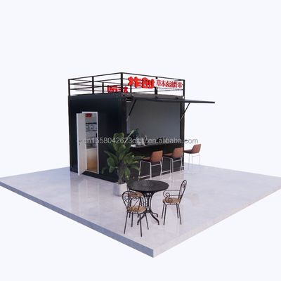 quality Chinese Style Logo Design 10ft 20ft Foldable Wooden Container Bar for Professional Business and Hotel factory
