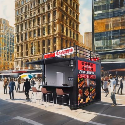 quality Modern Design Style 10ft Container Sentry Box Fast Food Truck Mobile Coffee Truck Bar Convenience Store factory