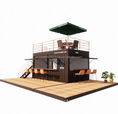 quality 10ft 20ft Two-story Pop-up Container Bar designed with Modern Design Style and Aluminum Alloy Windows factory
