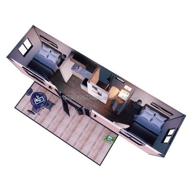 Galvanized Steel Square Tubes Main Structure and Aluminum Alloy Windows for Luxury Container Houses Used in Villa Hotels