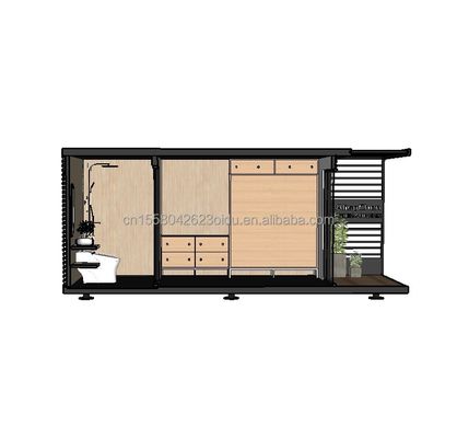 Galvanized Steel Square Tubes Main Structure Container House for Holiday Home